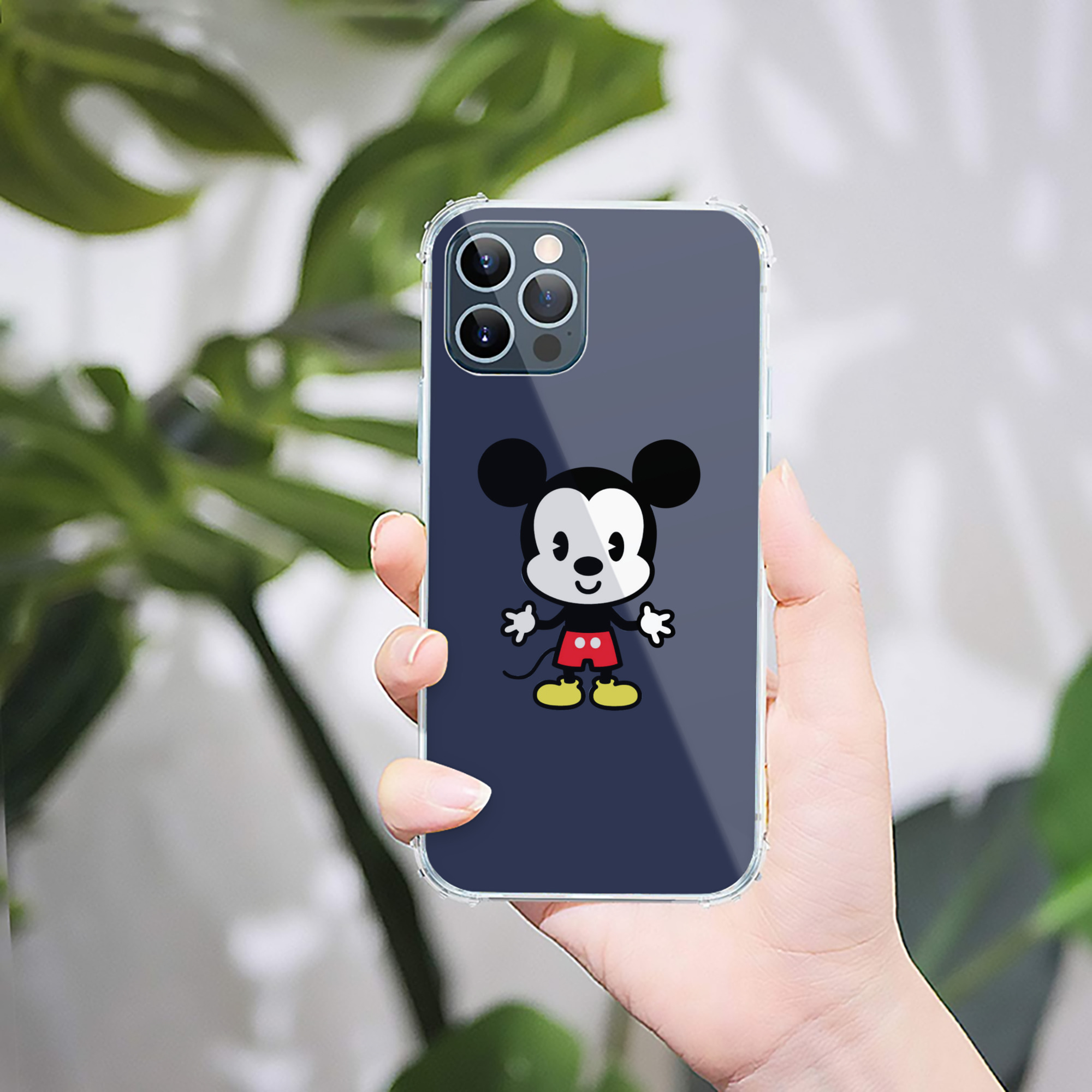 （画像用） ミッキーマウス Mickey Mouse 【iPhone 12シリーズ対応】透明スマホケース（クリアソフトケース）